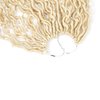 Faux Goddess Locs Crochet Hair 18 Inch River Locs Wavy Crochet With Curly Hair In Middle And Ends Braids Hair Extensions (6Packs,18 inch, 613)