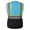 JKWEARSA Safety Vest For Women,High Visibility Reflective Work Vest With Multi Pockets And Zipper,Blue and Black,Small