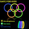 Glow Sticks Party Pack 8"-50,Christmas Light up Bracelets & Necklaces Accessories for Kids, Neon Glow in the Dark Party Favor Supplies Decorations for New Year Eve, Birthday, Camping, Dance Activities