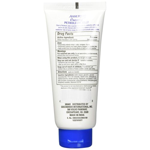 Creamy Petroleum Jelly Hand Cream for Dry, Rough Skin, 3 oz each (3 pack), Absorbs Quickly, Multi Pack, Softly Scented