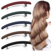 Matte French Design Hair Clips and Pins - 5Pcs Elegant Barrettes for Thin Fine Hair, Flat Accessories for Short to Medium Length Styles, Non-Slip and Secure