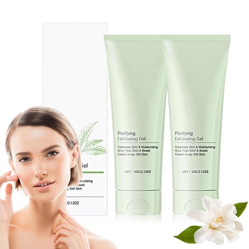 2PCS Purifying Exfoliating Gel, Exfoliating Scrub,Purifying Exfoliating Gel Moisturizing Cleanses Skin Give,Deep Cleansing Face and Body Exfoliating Scrub Gel