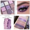 FLYEEO Purple Silver White Pink Tan Grape Matte Shimmer Eyeshadow Palette for Eye Makeup,High Pigmented Eye Shadow make up Powder Palet de sombras de ojos