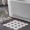 Webos Anti Slip Shower Mat: Natural Rubber Non Slip Bath Mat for Tub with Strong Suction Cups Bathtub & Tub Mats for Elderly and Kids Bathroom Square Shower Floor Stall matt (White, 21X21)