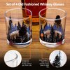 Bourbon Glasses TOOWELL Whiskey Glasses Set of 2, 11OZ Old Fashioned Glasses Forest Landscape Handmade Lead-Free Scotch Tumbler, Birthday Gifts Valentines Day Gift, Rocks Glass for Liquor and Cocktail
