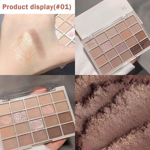 CAKAILA 20Colors Rose Gold Dark Brown Nude Basics Matte Eyeshadow Palette,Eye Shadow Travel Makeup Palette all in one Long Lasting Waterproof Ultra-Blendable,Great for Travel Gift Kit