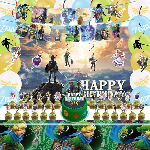 Legend Party Supplies, Legend Birthday Party Decorations Include Banner, Hanging Swirls, Tablecloth, Backdrop, Balloons, Cake Toppers