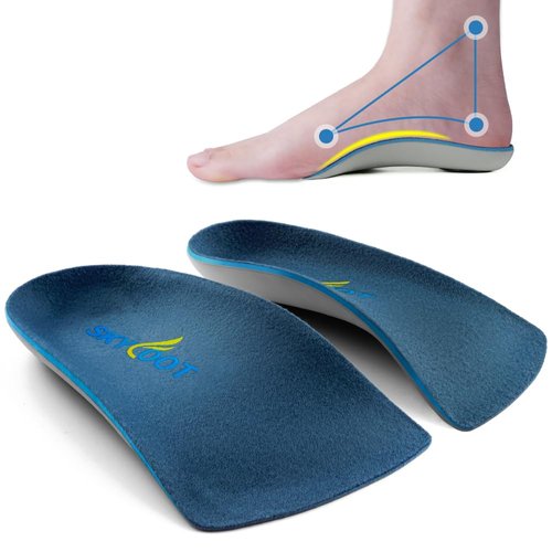 Skyfoot’s 3/4 Orthotics Shoe Insoles - Arch Support Correct Over-Pronation, Fallen Arches, Flat Feet Metatarsal Support Insoles (L - W11-12.5 | M9.5-11)