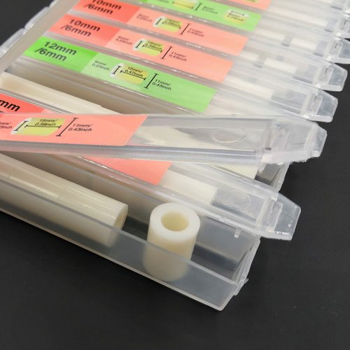 EEEEE 151pcs Nylon Spacers Round Plastic Spacers Wall Plate spacers for Screws Hardware spacers Standoff Assortment Kit, OD 11mm ID 6.2mm Length 3mm 4mm 5mm 8mm 10mm 12mm 15mm 18mm 20mm 25mm for M6