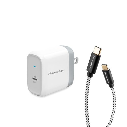 45W USB-C Charger, PowerLot Super Fast Charger& 6FT Cable, S22 Ultra Charger 45W S21 Ultra Charger, GaN USB C Charger with PD 3.0 PPS/AFC, for Galaxy S22,S21, Z Flip 5, Fold 5, iPhone 16,iPad,MacBook