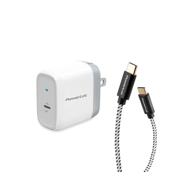 45W USB-C Charger, PowerLot Super Fast Charger& 6FT Cable, S22 Ultra Charger 45W S21 Ultra Charger, GaN USB C Charger with PD 3.0 PPS/AFC, for Galaxy S22,S21, Z Flip 5, Fold 5, iPhone 16,iPad,MacBook