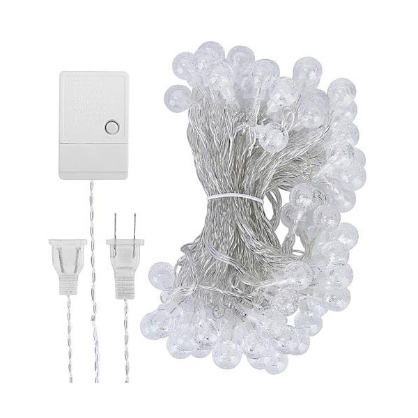32.8Feet Globe String Lights 100 Ball LED Fairy Lamps IP44 Waterproof Decorative Lights with 8 Lighting Modes for Garden Lawn Patio