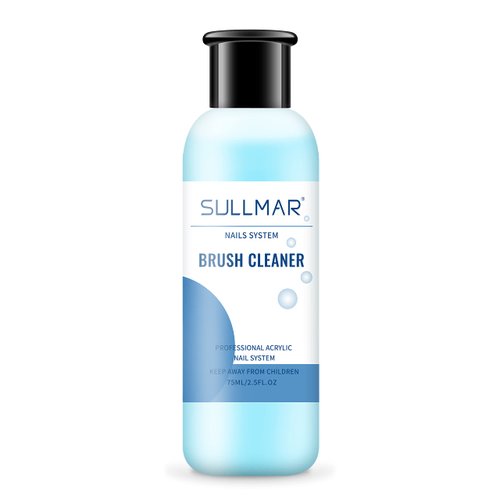 SULLMAR Nail Brush Cleaner for Acrylic Nail Brush Cleaner Acrylic Painting Quickly Cleaning Nail Art Liner Salon At Home 75Ml/2.5FL.OZ