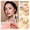 Hulyfw 3Pcs Glitter Lip Oil,Moisturizing Lip Glow Oil Big Brush Head Long Lasting Hydrating Shimmery Transparent,Glass Lip Glow Oil Non-sticky Shiny Primer Plumping Lip Gloss