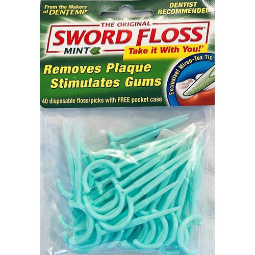 Sword Floss Disposable Floss/Picks Mint 40 Each (Pack of 6)…Discontinued