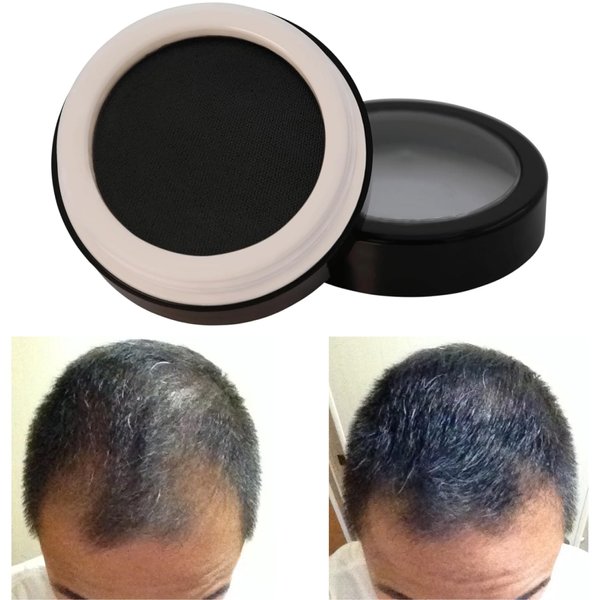 Caboki 10X Hair Powder. Instantly Fill In Hairline, Root Touch Up, Cover Bald Spots and Gray Hair, Rain/Sweat Resistant. TALC-Free Hair Volumizing Powder. Men Women. Trial Size, Black