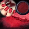2 Boxes Red Chrome Nail Powder 3D Mirror Effect Aurora Magic Metallic Dust Holographic Glitter Glazed Manicure Decoration Reflective Pigment for Nails Art Design
