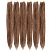 Mayloss 6 Packs/Lot (14/18/24/30) inch 1cm 20 Strands/Pack Thin 3X Box Braid Crochet Hair Extensionin Diameter 3X Synthetic Braid Hair Extensions Crochet Braids Hair Color(30Inch 27)