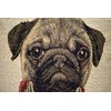 Pug Renaissance Dog Throw Pillow Cover - Tache Napoleon Bownparte - 2 Pieces 18 X 18 Inch Square French Vintage Tapestry Woven Set