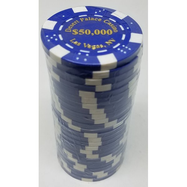 Poker Chips - (25) $50,000 Desert Palace 11.5 Gram Clay Composite
