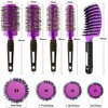 Aozzy 5pcs Blow-Drying Round Hair Brush Set - Ceramic, Boar Bristle Brush for Women - Thermal Barrel Brush Set, Styling & Roller Brush for Shiny, Smooth and Bouncy Hair