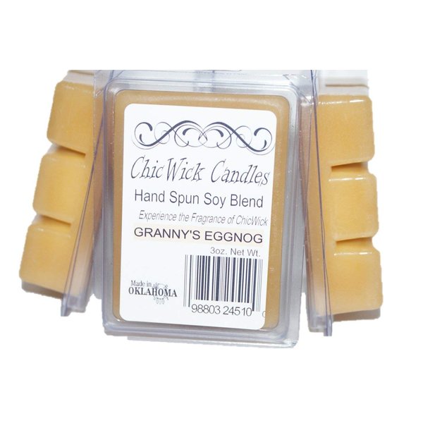 ChicWick Candles 3Pack Granny's Eggnog Soy Wax Melts 9oz 18 Wax Cubes Wax Tarts Wax Chunks 100 Plus Hours of Quality Fragrance