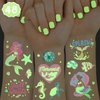 xo, Fetti Party Mermaid Glow in Dark + Foil Temporary Tattoos - 48 pc | Under the Sea Birthday Party Supplies, Kids Party Favors, DIY Home Activity, Marine Decorations, Arts and Crafts