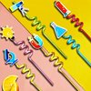 24pcs Science Theme Shaped Straws Reusable Plastic, Drink Cocktail Straws with Cartoon Decorations Kids Mad Scientist Party Supplies Birthday Party Favors