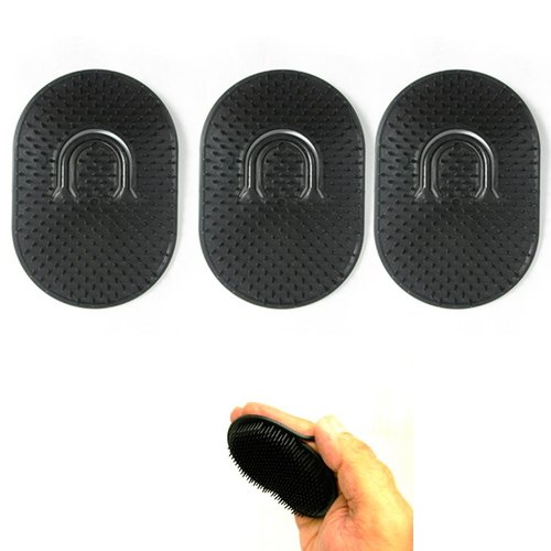 3 Black Pocket Hair Brush Men Travel Comb Styler Women Scalp Body Massage Hard !