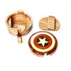 Captain America - Handcrafted Wooden Intarsia Puzzle Box