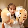 shangman Lovely Plush Cat Doll Cute Cartoon Soft Stuffed Kitten Long Throw Sleeping Pillow Toy Gift for Kids Girlfriend Multiple Size (Brown,50cm/19.6in)