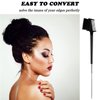 6 Pieces Hair Styling Set: Double-Sided Rat Tail Comb, Natural Eyebrow Brushes for Women and Girls