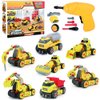 Toys for 3 4 5 6 7 8 Year Old Boy | 7 in 1 DIY Take Apart Truck Car Toys with Electric Drill | Gift for Girls and Boys Toys Age 4-6 Construction Engineering STEM Learning Building Play Set for Kids