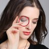 TERAISE Reading Glasses Necklace Readers for Women Anti-loss Lightweight Eyeglasses Portable Monocle Glasses with Exquisite Case(Red-2.5X)