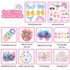 Qopoto Hair Accessories Kits for Girls, Hair Set for Girls Including Hair Clips/Hair Barrettes/Hair Ties/Hair Bows, Little Girls Teen Girl Birthday Gifts Age 4-15 (Pink)