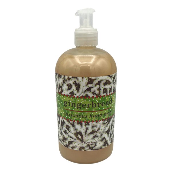 Greenwich Bay Gingerbread Hand Soap with Shea Butter, Ginger and Nutmeg Extracts, Honey 16oz