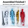 【5-Pack Assembled】(Assembly Completed) T13 Action Figure Set, Titan 13 Robot Action Figure 3D Printed robo 13 Action Figure Articulated, for Collectors Desktop Decorations, Black Green Red White Blue