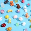 ONEST 50 Pieces Mini Animal Figurines Playset Hand Painted Little Animal Toys Resin Small Animal Figures for Kids Adults