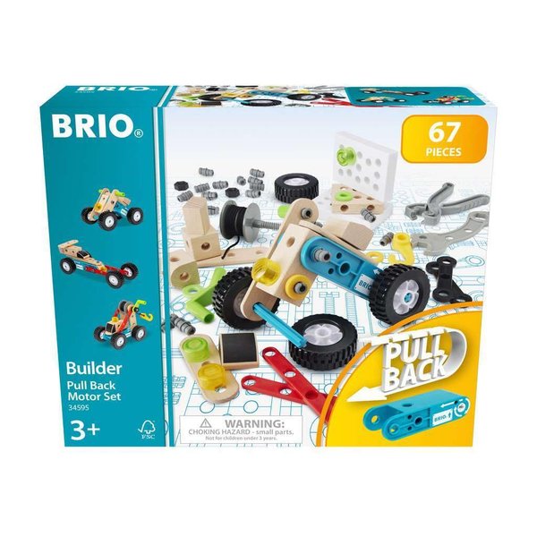 BRIO Builder Pullback Construction Set - Learning, Building and Educational Toys for 3 Year Olds and Up