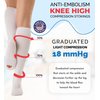 ITA-MED Anti-Embolic Knee Highs Stockings Light Compression Socks (18 mmHg) Medical Orthopedic Support Hose for Varicose Veins Edema Support for Swelling, Soreness, Pain and Aches H-510, Medium