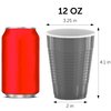DecorRack 60 Party Cups 12 oz Disposable Plastic Cups for Birthday Party Bachelorette Camping Indoor Outdoor Events Beverage Drinking Cups (Grey, 60)