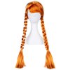 Joy Join Princess Anna Costume Wigs for Little Girls Birthday,Halloween,Christmas Party (Brown)