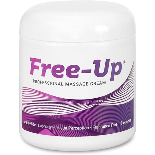 PrePak Products Free-Up-Professional Massage Cream, Fragrance-Free, Great Glide, Lubricity, Tissue Perception, Perfect for Physical Therapy, Massage Versatile, Non-Greasy, 8 Oz Jar