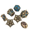 UDIXI Dragon Metal Dice Set D&D, 7-die Polyhedral Dice Set with Unique Shape for DND Dungeons and Dragons Role Playing Games(Bronze with Blue Number)