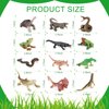 EOIVSH 12PCS Realistic Reptile Animal Figurine Set,Cold Blooded Amphibians Wild Animal Figures Toy with Lizard Komodo Dragon Snake Alligator for Kids and Toddlers 3+