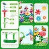 YEEBAY Flower Garden Building Toys for Girls Age 3, 4, 5, 6, 7 Year Old - STEM Gardening Pretend Toys for Kids - Stacking Game for Toddlers Play Set - Educational Activity for Preschool (148 PCS)