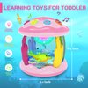 Baby Toys 6-12 Months - Musical Light Up Rotating Toys, Pink Ocean Projector for Infant 9-12-18 Month, Learning Visual & Hearing & Crawling Skill, Birthday Gifts for Toddler Boys Girls 1 2 3 Years Old