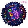 40Pcs Glow Party Napkins Neon Glow in the Dark Dessert Lunch Dinner Tableware Disposable Paper Napkin Set Let's Glow Theme Wedding Birthday Baby Shower Party Supplies