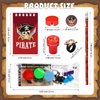 Seajan 96 Pcs Pirate Party Favors Captain Pirate Gifts Pirate Notepads Pencils Stickers Stampers Rings Sharpeners Tattoo Stickers for Pirate School Stationery Pirate Birthday Decoration Supplies