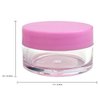 Beauticom 24 20g gram Round Clear Container Sample Jars with Pink Lid For Cream Cosmetic Travel Lip Balm Sampling Powder etc.